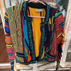 Vintage Coogi Sweater 100% cotton made in Australia rare cardigan